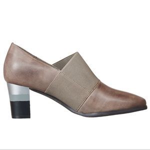 𝅺antelope Leather Cut out block heel